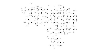 Uçan Noktalar Animasyon Venezuela Siluet Tasarımı içinde Çözünüyor