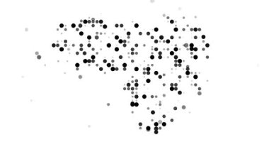 Canlı Venezuela Ülke Silueti Olarak Yeni Nokta Deseni