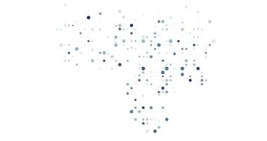 Parçacık Animasyon Binası Uçan Dairelerden Canlı Venezuela Haritası