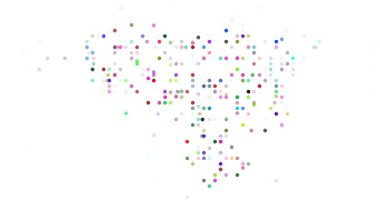 Parçacık Animasyon Binası Uçan Dairelerden Canlı Venezuela Haritası