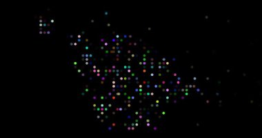 Dijital Renkli Noktalar Duyulan Ada Siluet Efektini Odaklıyor