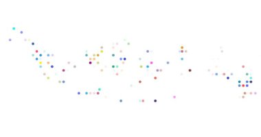 Dijital Renkli Noktalar Endonezya Silüet Efektini Oluşturuyor