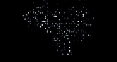 Parçacıklar Venezuela Silueti için Soyut Tasarım Videosu Oluşturuyor