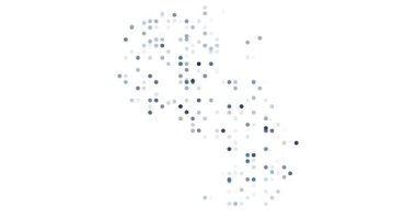 Dijital Renkli Noktalar Paraguay Siluet Efektini Oluşturuyor