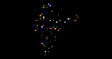 Dinamik Parçacıklar Canlı Hindistan Haritası İçin Ekrana Giriyor