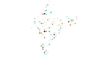 Canlı Hindistan Ülke Silueti Olarak Yeni Nokta Deseni