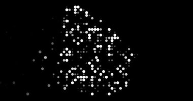 Parçacıklar Uruguay Silueti için Soyut Tasarım Videosu Oluşturuyor