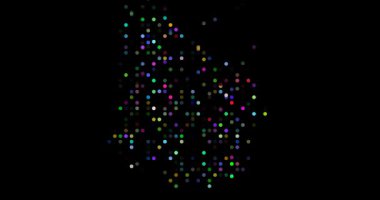 Uçan daireler tarafından oluşturulan soyut Uruguay haritası