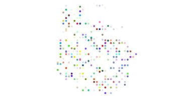 Akan daireler Uruguay üretken silueti oluşturur