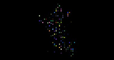 Parçacık Animasyon Binası Uçan Çemberlerden Canlı Peru Haritası