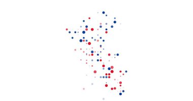 Peru Haritası Görsel Tasarımı Oluşturmak İçin Soyut Çemberler Yakınlaştırılıyor