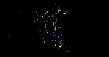 Uçan Noktalar Animasyon Peru Siluet Tasarımı içinde Çözünüyor