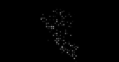 Parçacık Animasyon Binası Uçan Çemberlerden Canlı Peru Haritası