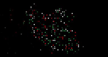 İran Haritası Yüzen Noktalarla Yeniden Oluşturuldu