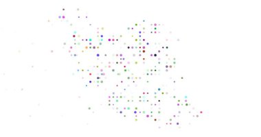 Parçacık Animasyon Binası Uçan Dairelerden Canlı İran Haritası