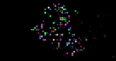 Parçacıklar Irak Silueti İçin Soyut Tasarım Videosu Oluşturuyor