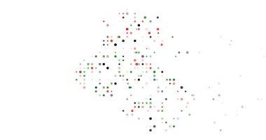 Uçan Noktalar Animasyon Irak Siluet Tasarımı içinde Çözünüyor