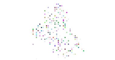 Irak Siluetinin Soyut Çember Düzeni