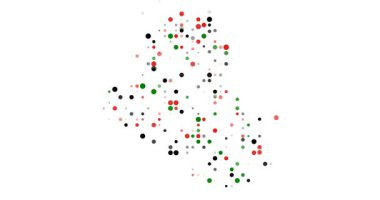 Dijital Renkli Noktalar Irak Silüet Efektini Biçimlendiriyor