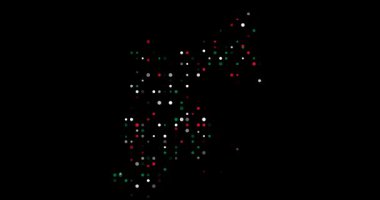 Circles Shaping Digital Art Gradually for Jordan Country Silhouette