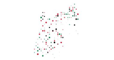 Abstract Circles Defining Jordan Nation Outline