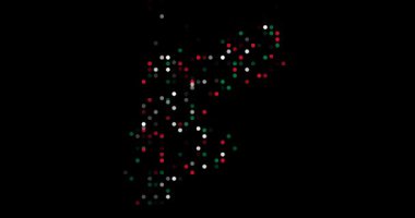 Particles Shaping Dynamic Video Outline of Jordan Map