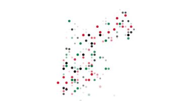 Digital Colored Dots Zooming to Form Jordan Silhouette Effect