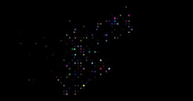 Particles Creating Abstract Design Video Dynamically for Jordan Silhouette