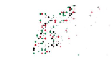 Creative Dots Soaring to Shape Jordan Outline Generative Art