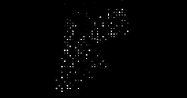 Circles Shaping Digital Art Gradually for Jordan Country Silhouette