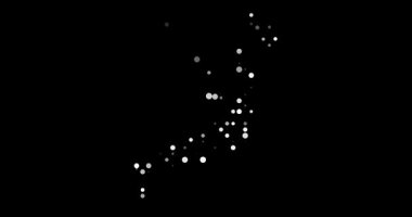 Flying Dots Animation Dissolving into Japan Silhouette Design