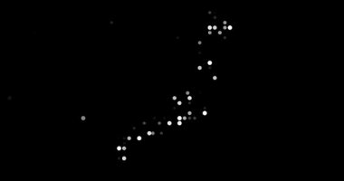 Circles Soaring to Form Creative Japan Map Visual Effect