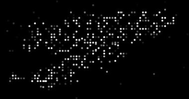 Kırgızistan Ülke Silüetini Düzenleyen Uçan Geometrik Çemberler