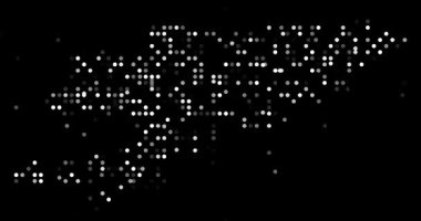 Kırgızistan Haritasına Uçan Soyut Çemberler