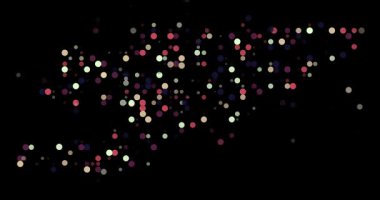 Kırgızistan Haritasının Parçacıkları Dinamik Görüntü Taslağı