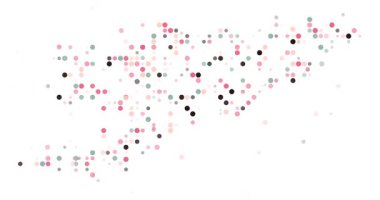 Kırgızistan Haritasına Uçan Soyut Çemberler