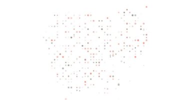 Kavramsal Kamboçya Siluetini Birleştiren Soyut Parçacıklar Sürükleniyor