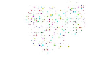 Kavramsal Kamboçya Siluetini Birleştiren Soyut Parçacıklar Sürükleniyor