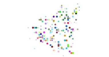 Soyut Parçacıklar Sürüklenerek Konsept Sonrası Nikaragua Siluetini Birleştiriyor