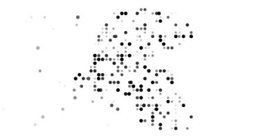 Hypnotic Orbs Converge Crafting Kuwait's Abstract Map Silhouette