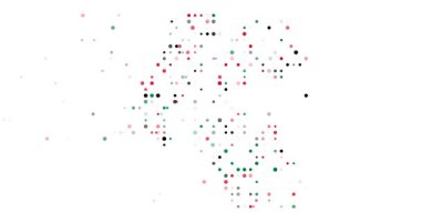 Dynamic Circle Composition Forming Kuwait Territory