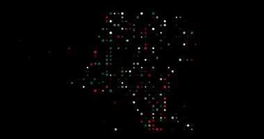 Digital Kuwait Map With Circles Emerging