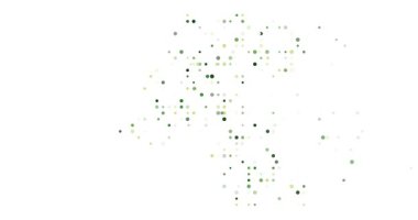 Digital Kuwait Map With Circles Emerging