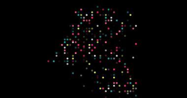 Post-Conceptual Circles Fly Assembling Kuwait's Map Outline