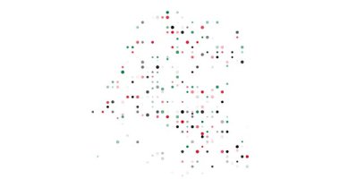 Circles Emerging To Form Kuwait Map