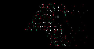 Generative Circle Motion Creating Kuwait Shape