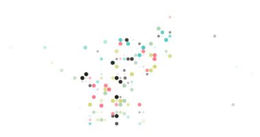 Abstract Flying Dots Build Generative North Korea Contour Animation