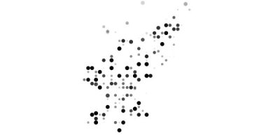 Ethereal Spheres Converge to Sculpt North Korean Map Silhouette