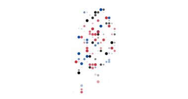 Ethereal Spheres Converge to Sculpt South Korean Map Silhouette