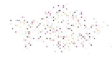 Circles Emerge from Void Forming Kazakhstan Map Silhouette